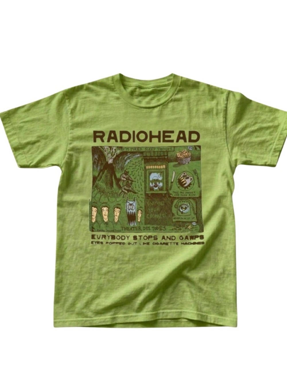 Lime Green Radiohead Graphic Tee